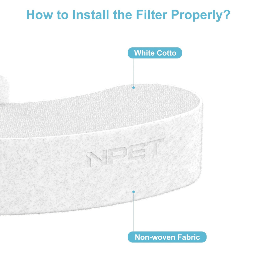 Dog Fountain Filter Refills for NPET DF10 and DF30, Replacement Water Fountain Filters in 12, 20 or 24 Packs for Everyday Pet Drinking Station Care