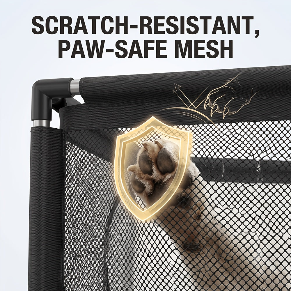 Fabric Dog Playpen with Door, Easy-Assembly Pet Enclosure in Gray or Black for Supervised Puppy Play, Daily Rest and Home Training Routines