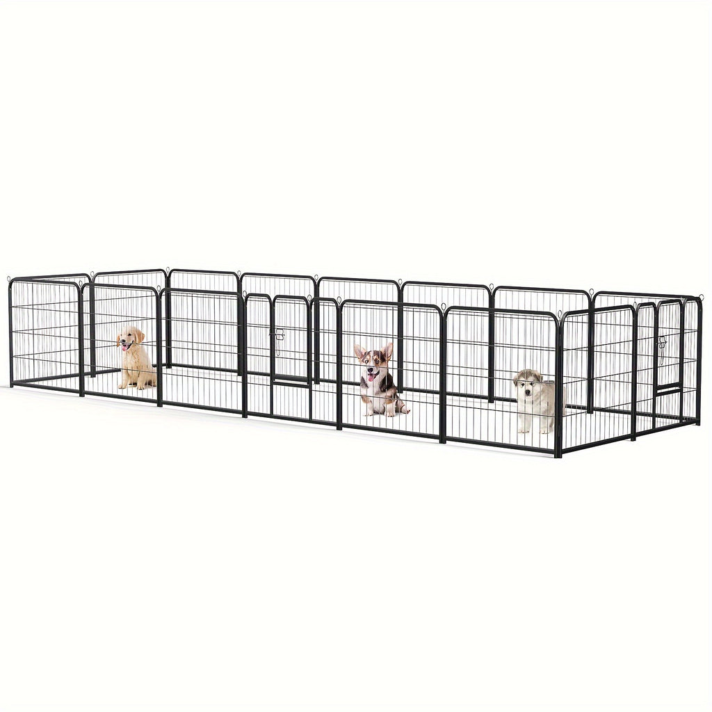 Puppy Exercise Playpen for Indoor Outdoor Use, 8-Piece 24, 32 or 40 Inch and 16-Piece 32 Inch Options for Supervised Dog Play and Home Routines