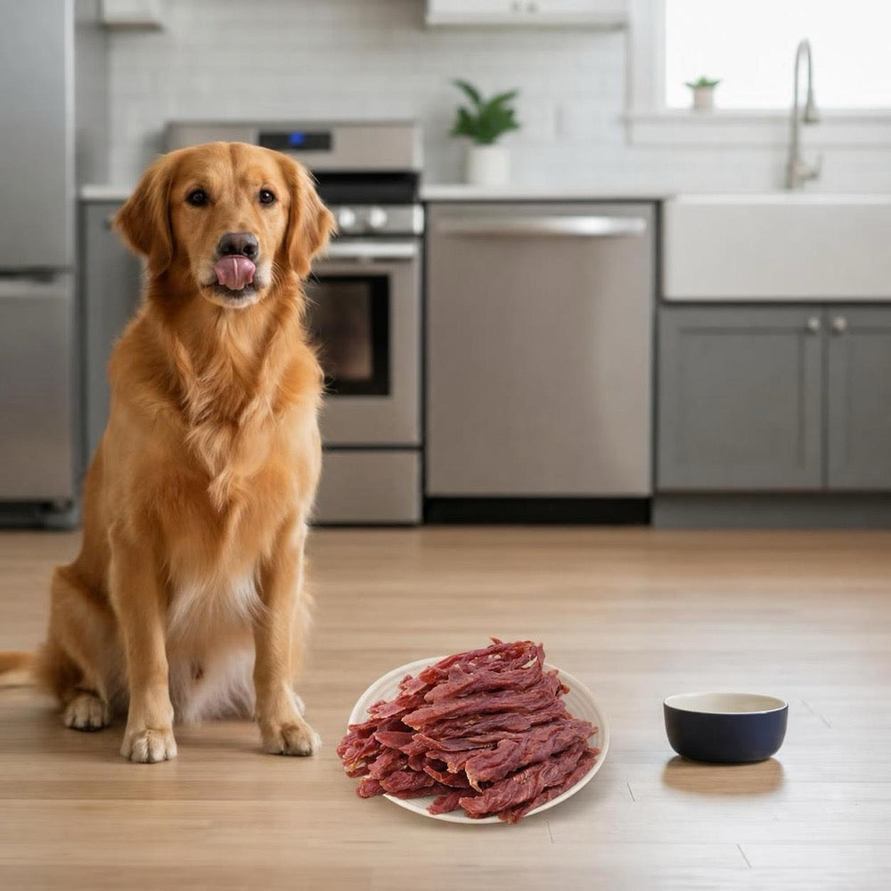 Duck Dog Treats 200g, Dehydrated Duck Jerky Strips for Small and Large Dogs, Meat Snack Sticks for Training Rewards and Everyday Treat Time