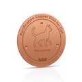 Copper Pet Bowl Insert, 1-Piece 4-Inch Cat Pattern Disc with Three-Point Support, Reusable Battery-Free Accessory for Compatible Watering Setups