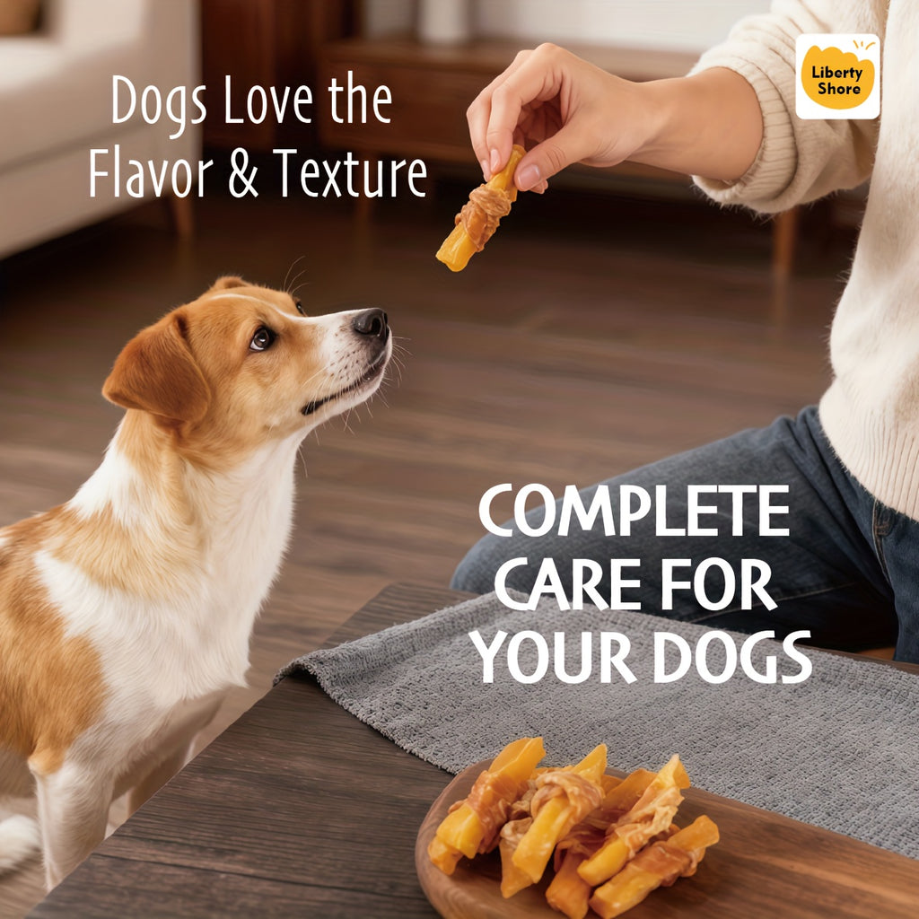 Chicken Dog Treats with Sweet Potato Wraps or Jerky Options, 100g and 600g Packs plus 900g Wraps for Supervised Training Rewards and Snack Time
