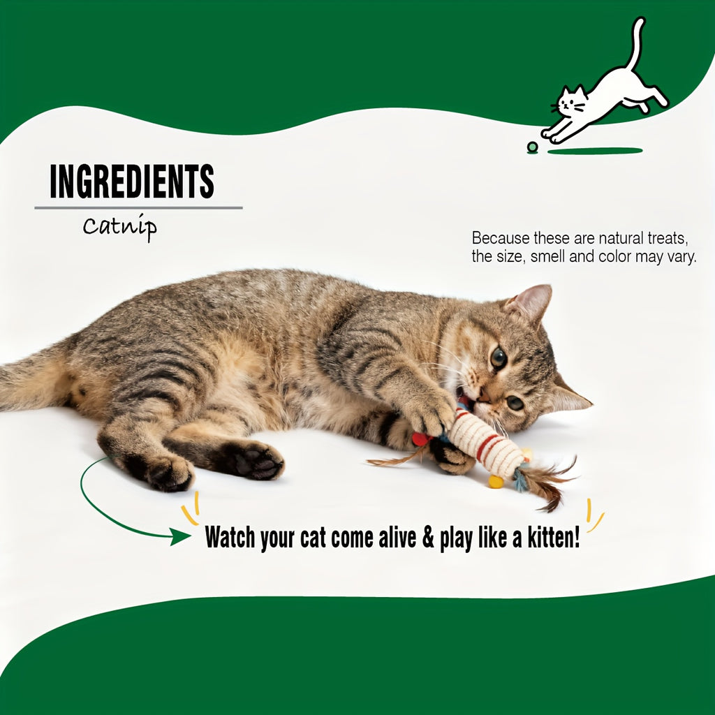 Catnip Herb Blend for Indoor Cats, Aromatic Pet Toy Refill for DIY Cat Accessories and Supervised Play, 1.1 oz, 2.2 oz or 4.4 oz Packs