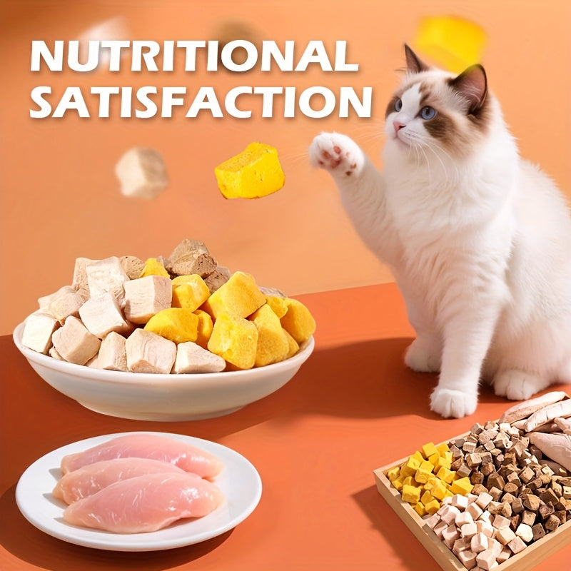 Freeze-Dried Dog Treat Mix, 150g / 5.29oz Beef Liver, Chicken and Egg Yolk Triple Combo for Supervised Training Rewards and Everyday Snacks