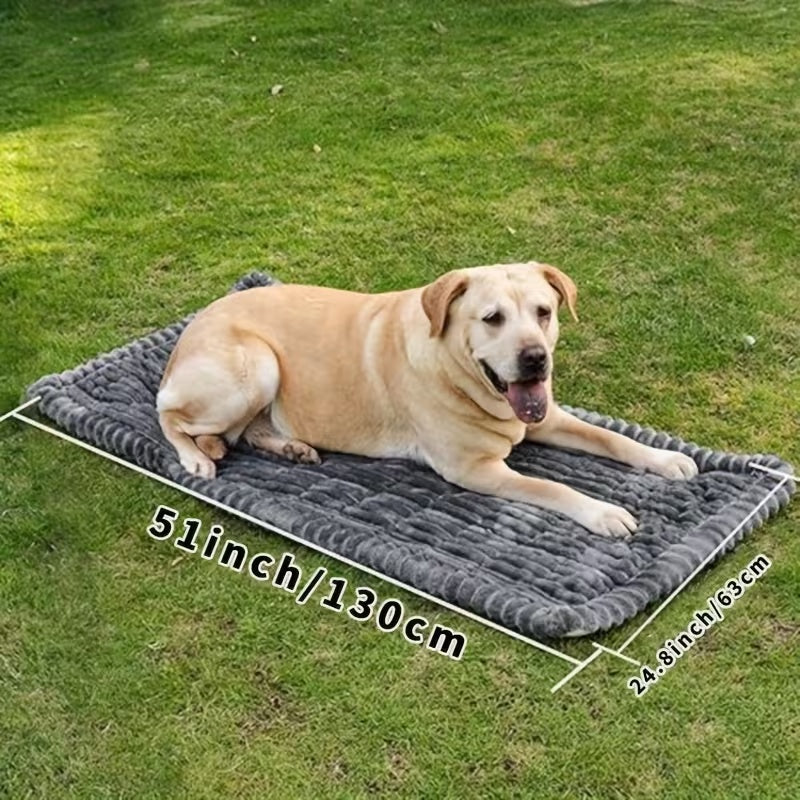 Dog Car Mat with Quilted Cushion, 24.8 x 51 Inch Non-Slip Polyester Pet Travel Pad for Rear Seats in SUVs, Sedans and Trucks, Four Colors