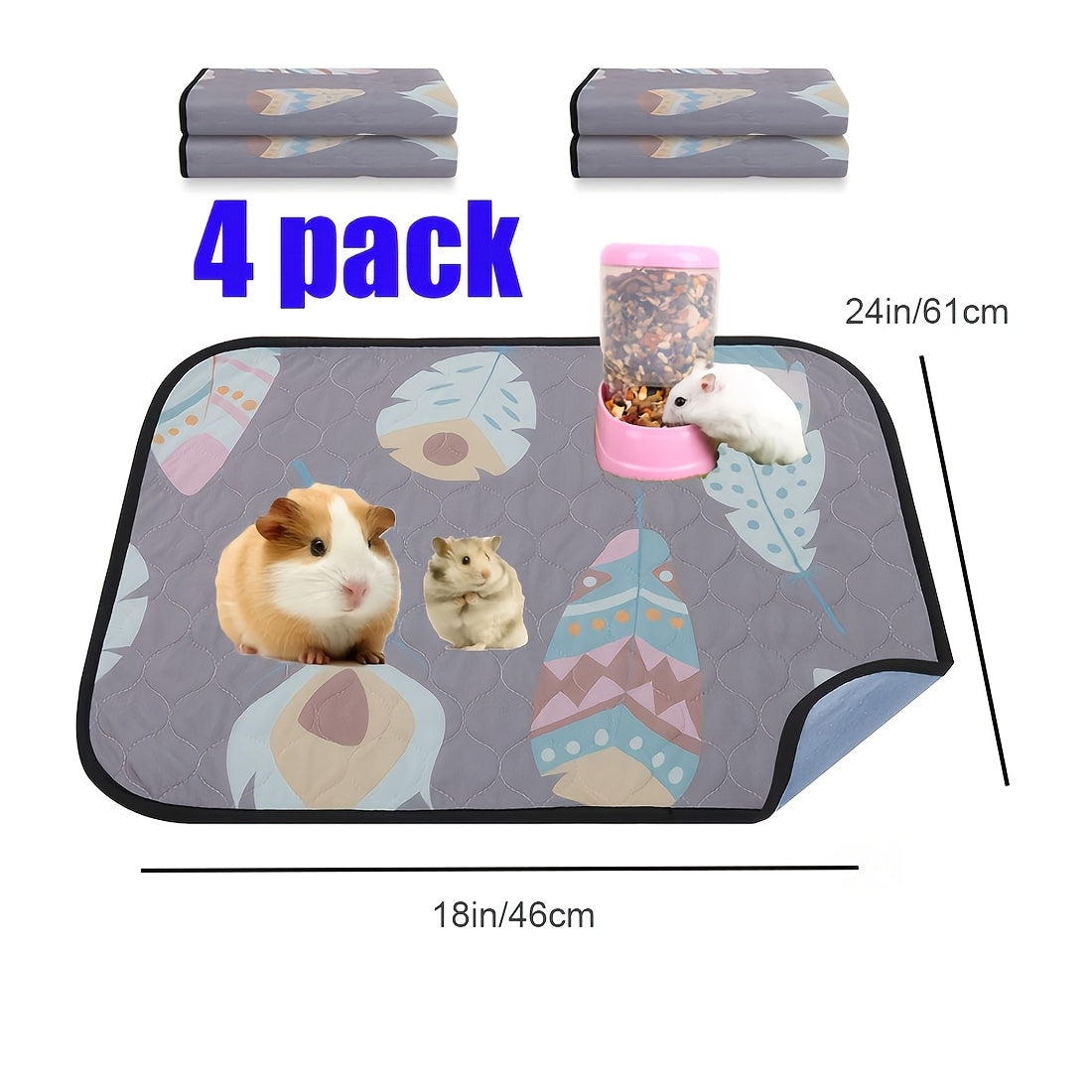 Washable Whelping Pads for Dogs, Gray Reusable Leak-Proof Puppy Pee Mats with Non-Slip Design for Playpens, Crates and Potty Training