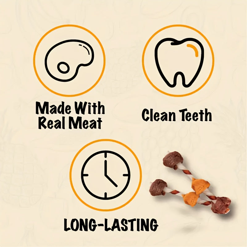 Dog Treat Kabobs with Chicken, Beef and Chicken Liver, 3-in-1 Meat Chew Snacks or Beef Sausage Sample Pack for Supervised Rewards and Treat Time