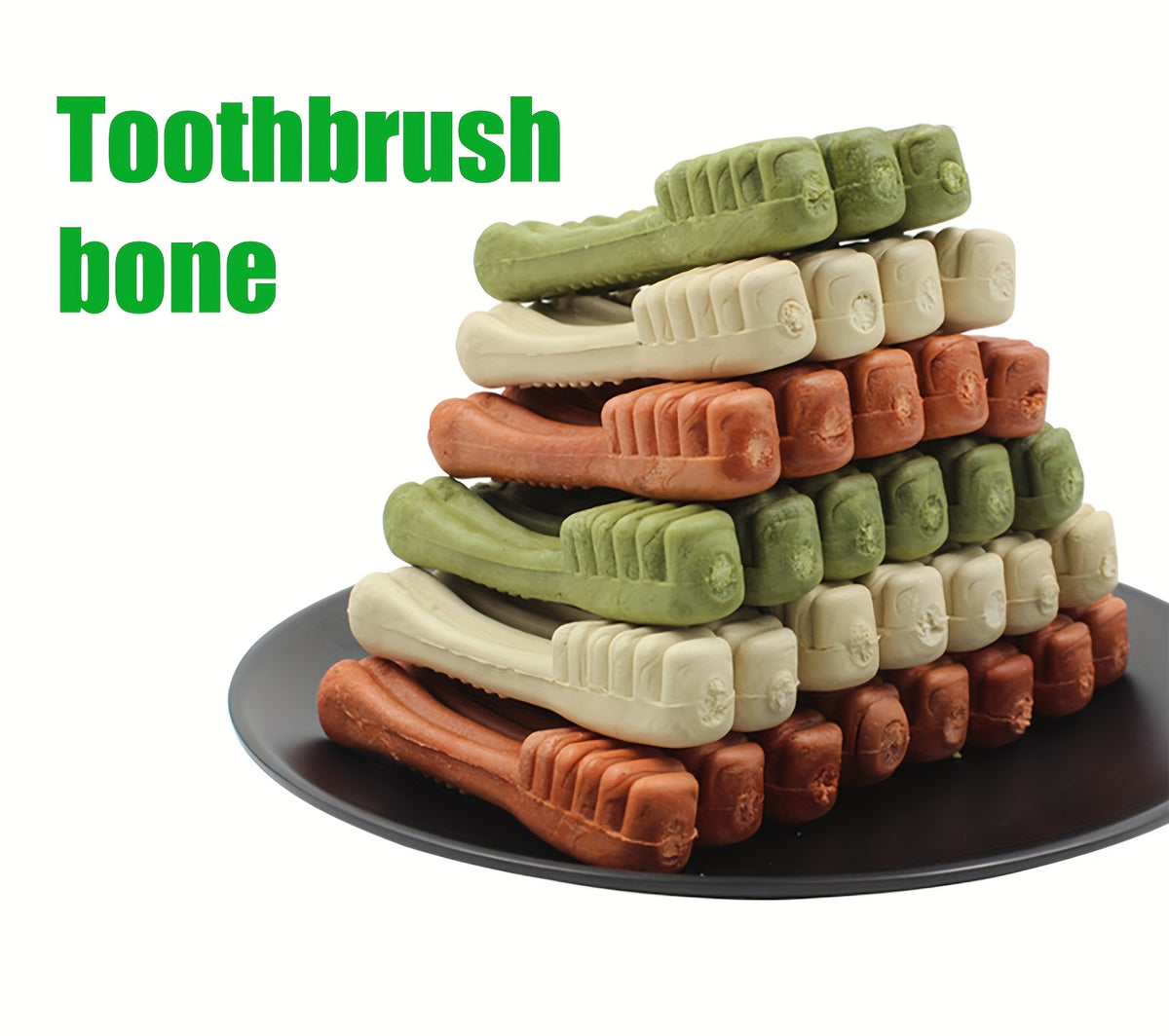 Dog Dental Chew Bone 90g, Beef Milk Mint Toothbrush Cleaning Bone Option for Supervised Chewing and Everyday At-Home Canine Oral Care Routines
