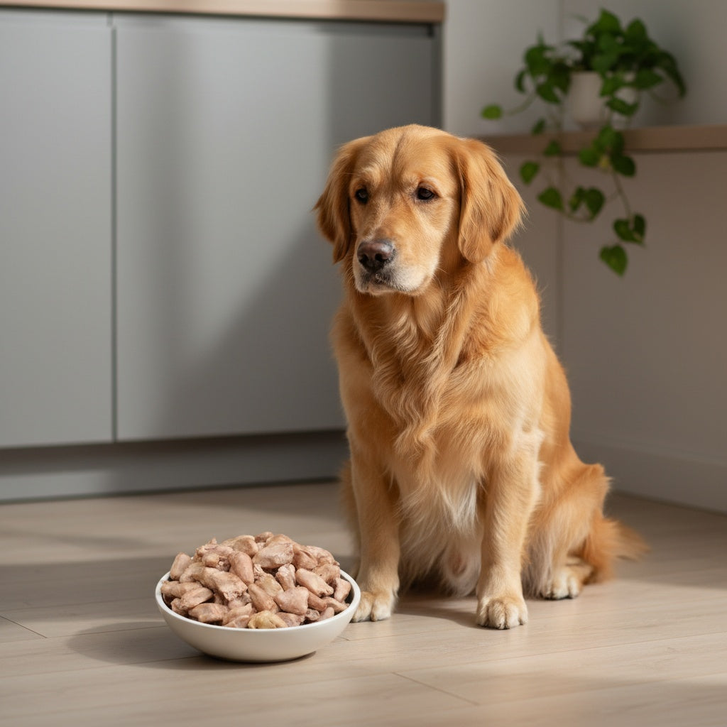 Freeze Dried Chicken Heart Dog Treats, Single Ingredient Grain-Free Raw Snacks for Training Rewards and Food Toppers, 200g or 300g