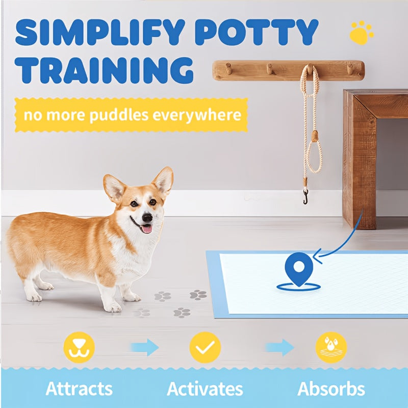 Dog Pee Pads with SAP Absorbent Core, 23.6 x 23.6 Inch Disposable Puppy Potty Training Pads, Leak-Proof Design in 50 to 400 Count Packs