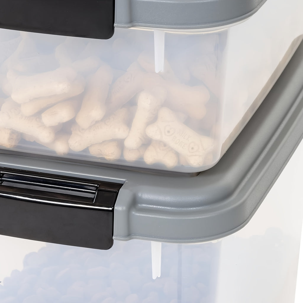Dog Food Storage Containers 30QT + 10QT, 3-Piece Airtight Plastic Set with Scoop and Detachable Wheels for Cat Kibble, Treats and Bird Seed