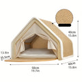 Shell Cat House with Scratching Pad, Semi-Enclosed Sisal Cat Tent for Small and Medium Indoor Cats, XL Listed Hideaway for Living Room or Bedroom