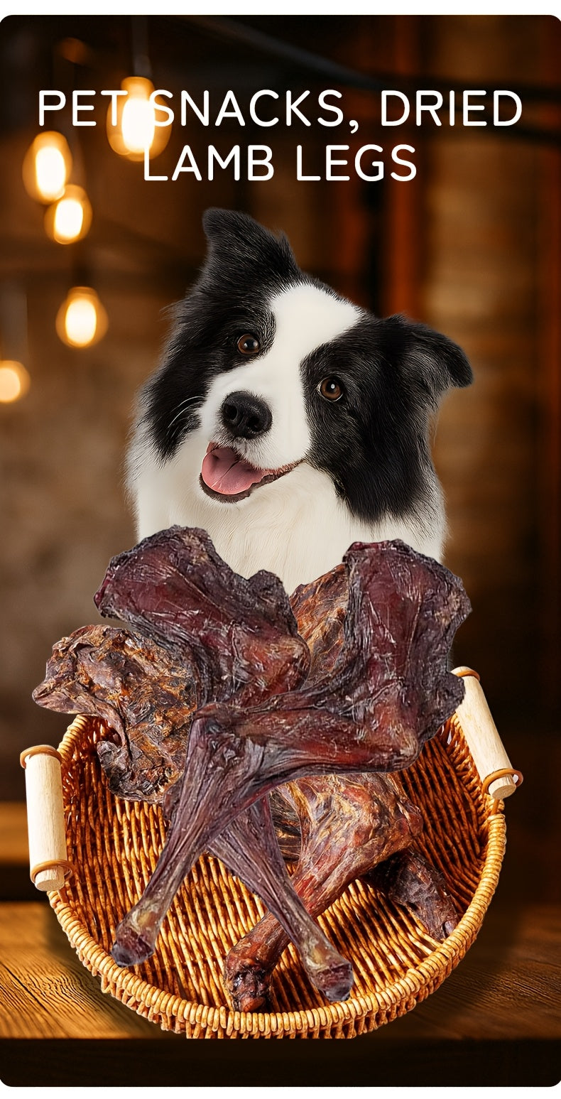 Lamb Leg Dog Chew 100g, Air-Dried Bone-In Dog Treat for Supervised Chewing, At-Home Reward Time and Seasonal Dog Owner Gift Baskets