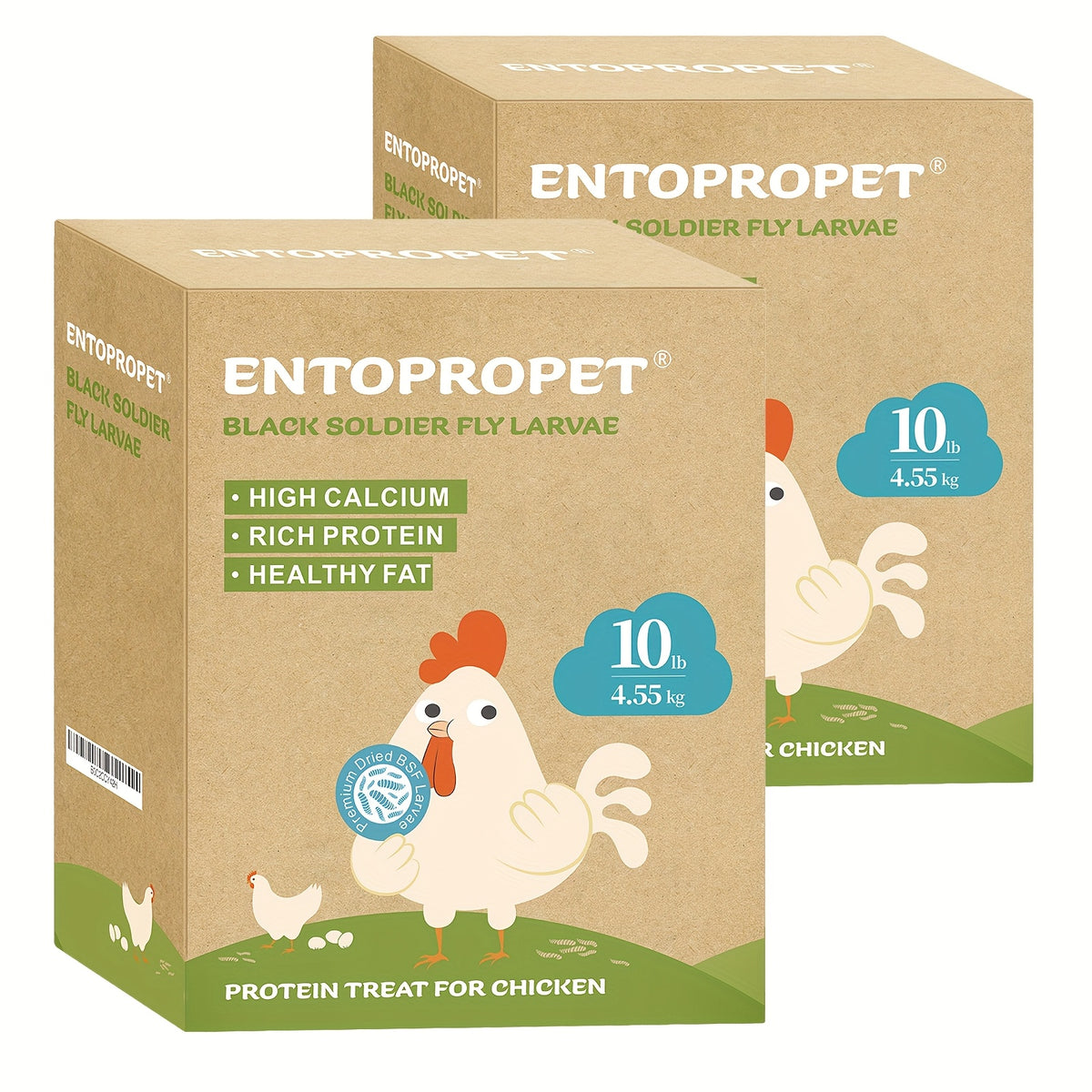 Bulk BSFL Chicken Treats, Dried Black Soldier Fly Larvae in 10, 20 or 30 lb Packs for Backyard Poultry, Supplemental Feeding and Foraging