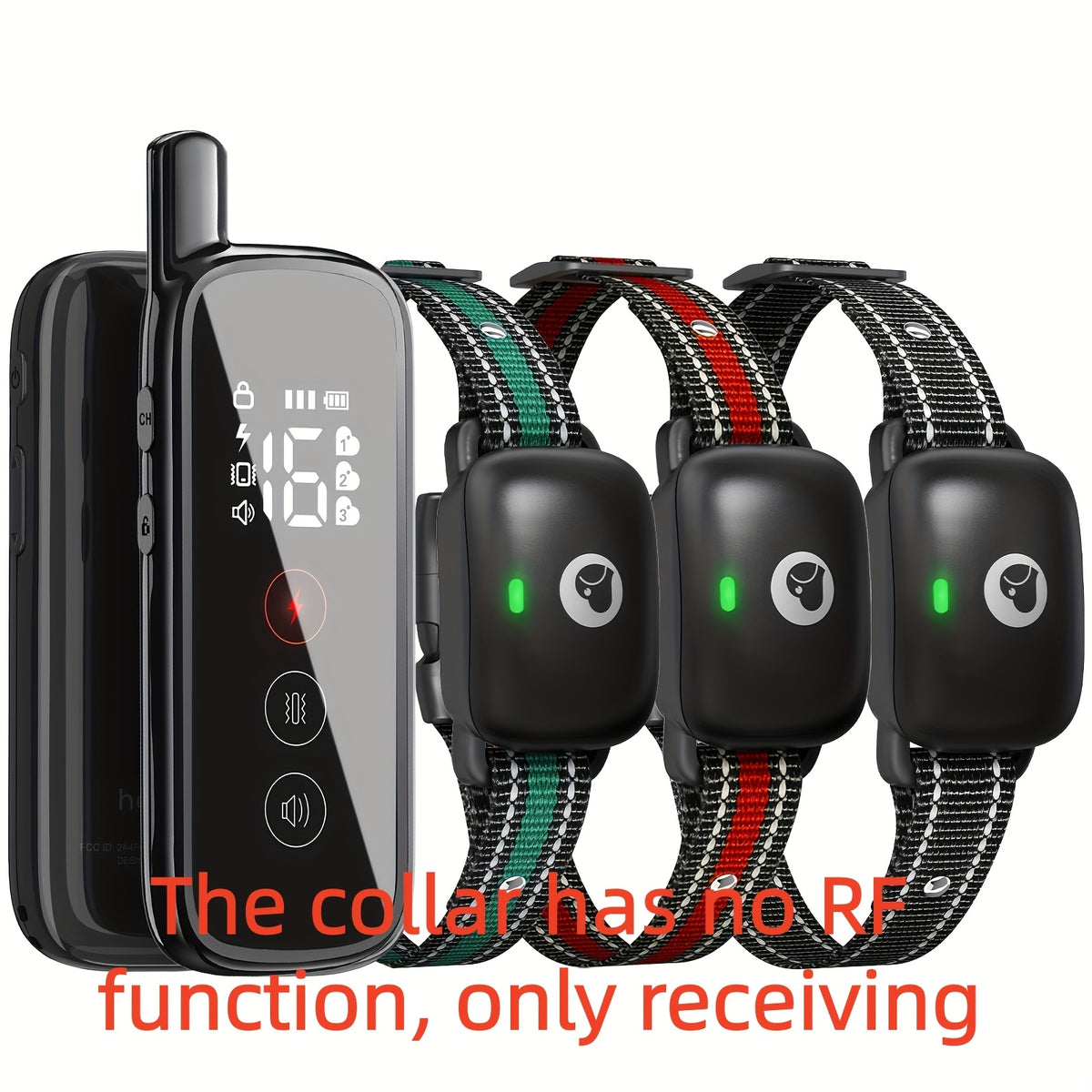 Dog Training Collar 1640ft with Remote, Black USB Rechargeable E Collar with Buzz, Vibration and Static Modes for Supervised Training, 1 to 3 Dog Options