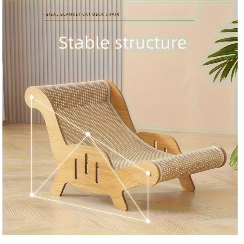 Sisal Rope Cat Scratcher Sofa, Durable Cat Scratching Chair and Lounge Furniture for Indoor Cats to Scratch, Stretch, Rest and Relax