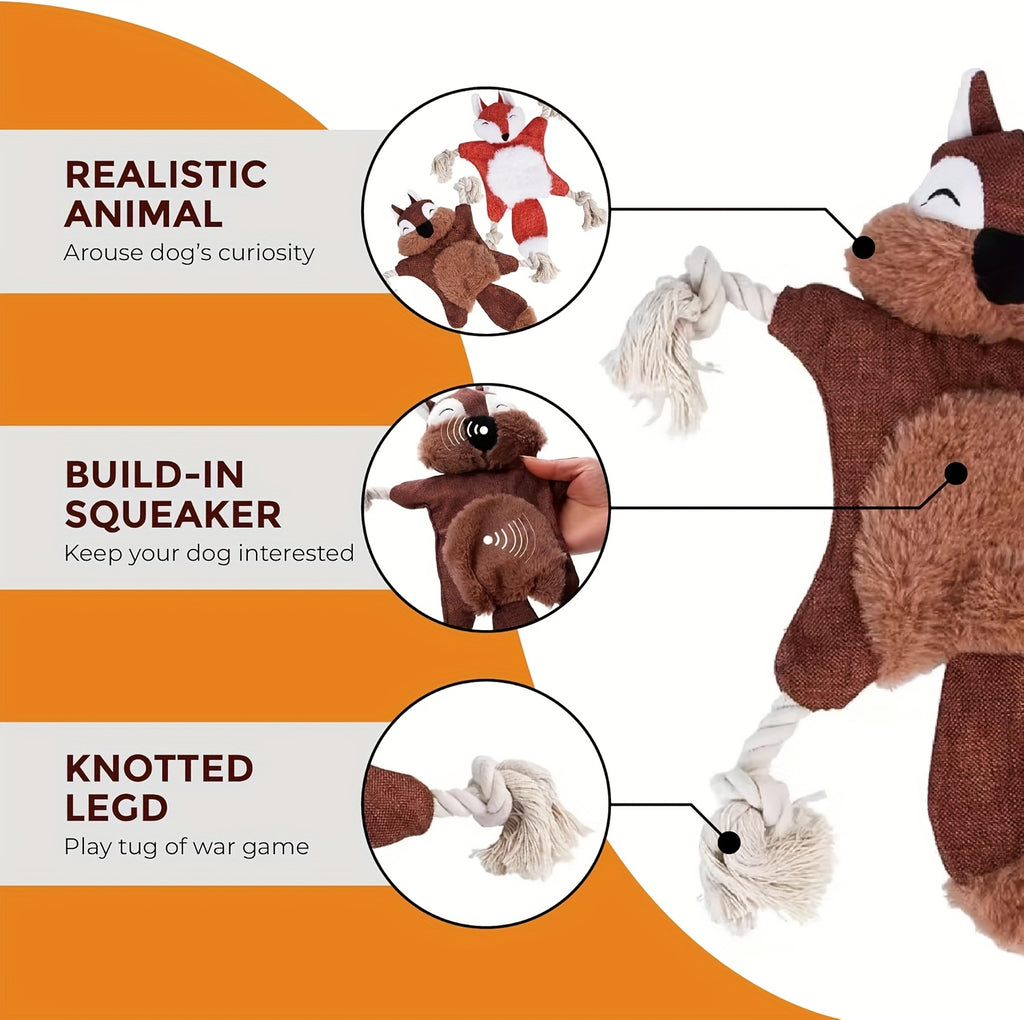 Squeaky Dog Toys 9 Pack, Stuffless Plush Set with Crinkle Sounds for Supervised Interactive Puppy Play, Toy Rotation and Dog Birthday Gifts