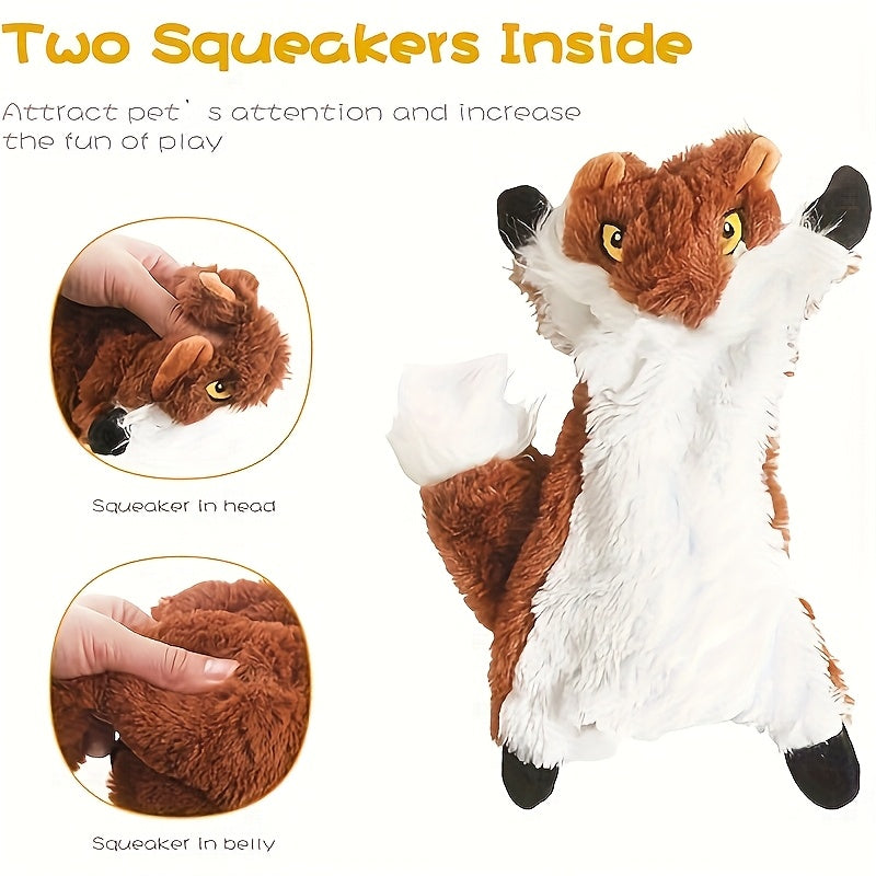 No Stuffing Dog Toys, 10 or 20 Pack Random Animal Plush Set with Crinkle and Squeaky Sounds for Supervised Indoor Play and Dog Birthday Gifts