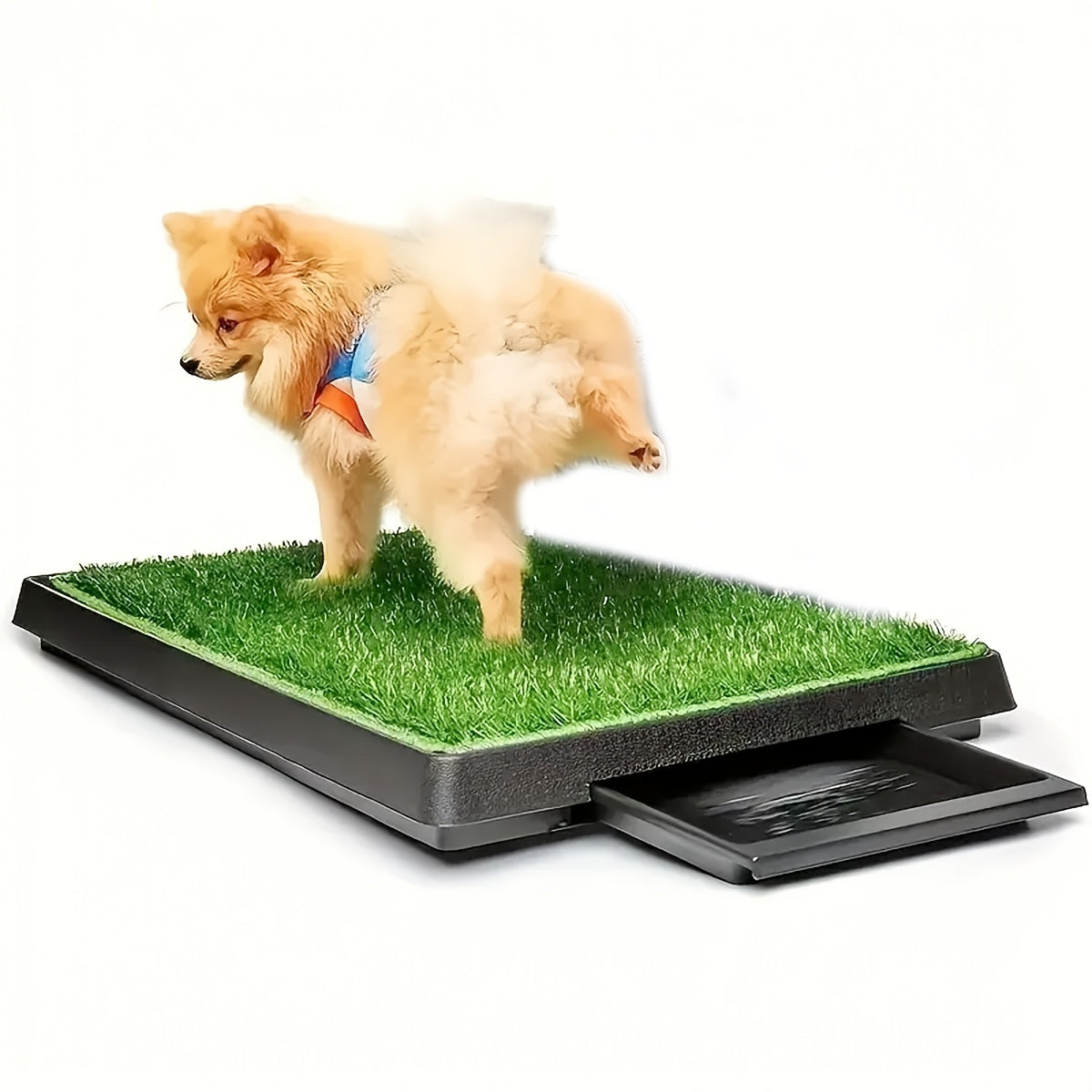 Dog Grass Pad with Tray 27.8 x 20 Inch, Three-Layer Washable Indoor Potty with 3 Replacement Turf Pads for Small and Medium Dogs, Apartments and Balconies
