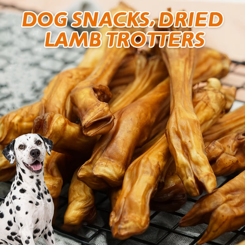Lamb Trotter Dog Chew, Air-Dried Sheep Hooves for Supervised Chewing Sessions, Animal-Based Treat for At-Home Dog Enrichment