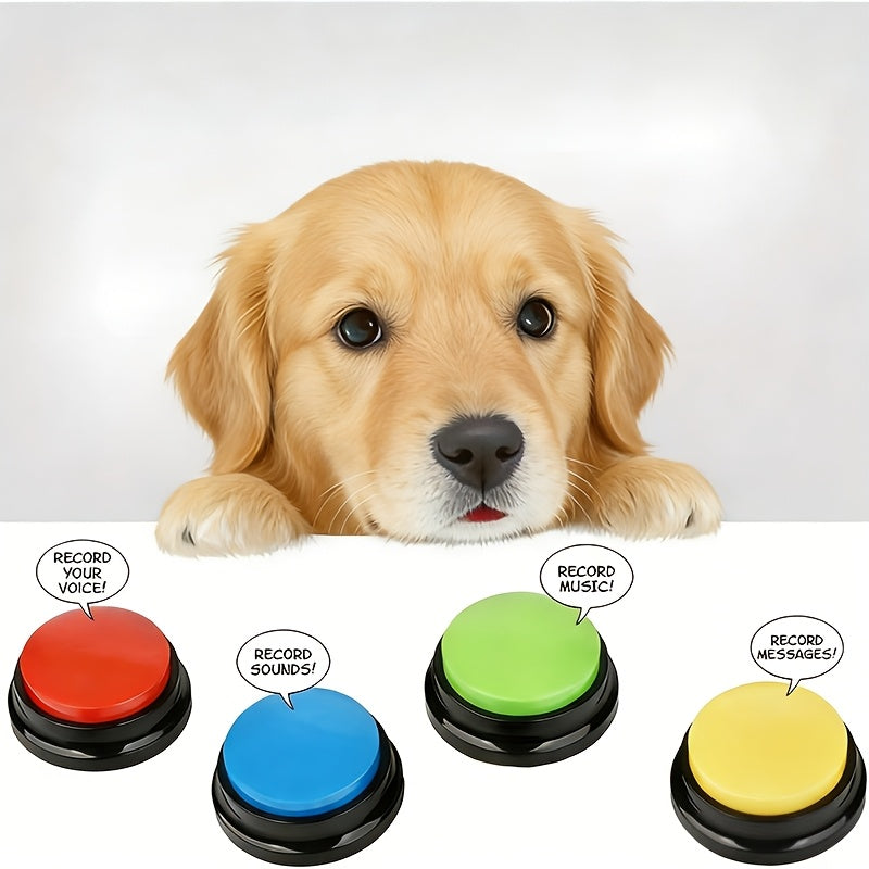 Dog Communication Buttons with Easy-Clean Training Mat for Supervised Talking Button Practice, Model 001 or 002, Batteries Not Included