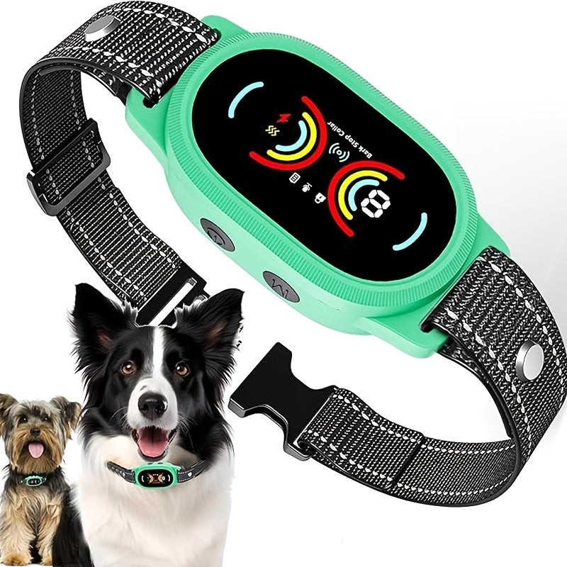 Rechargeable Dog Bark Collar with Beep and Vibration, 4 Selectable Modes and 3 Sensitivity Levels for Owner-Supervised Training, Six Color Options