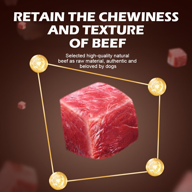 Beef Cube Dog Training Treats, 155g Chewy Meat Reward Bites for Supervised Practice, Everyday Snack Breaks and Dog Lover Gift Baskets