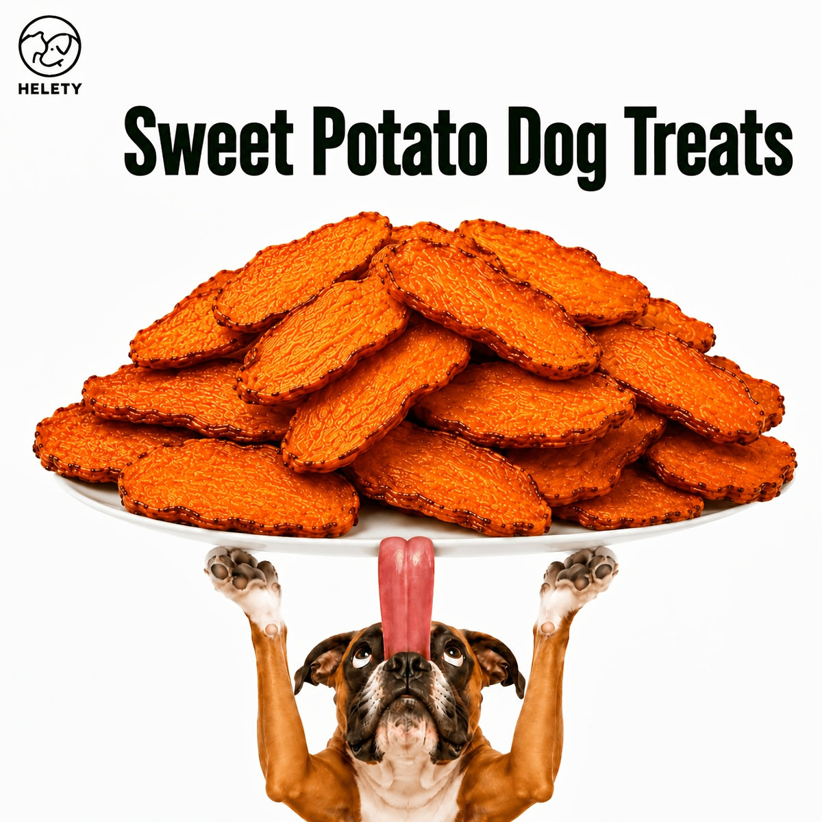 Sweet Potato Dog Treat Selection with Dried Slices, Duck Sweet Potato and Chicken Donut Options, Chewy Snacks for Supervised Rewards and Treat Time