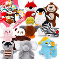 Plush Dog Toys 10 Pack Model C, Squeaky Stuffed Animal Puppy Toy Set for Small and Medium Dogs, Supervised Gentle Chewing and Indoor Playtime Rotation