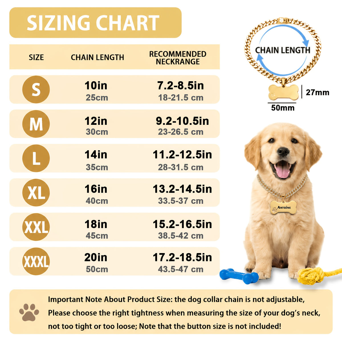 Cuban Chain Dog Collar with Rhinestones, 14mm Wide Metal Pet Necklace in Golden, White or Red for Dress-Up Photos, Parties and Holiday Gifts