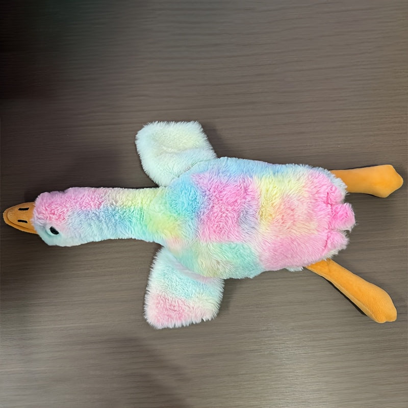 Tie Dye Plush Pet Toy 50cm, Multicolor Washable Companion with Embroidered Eyes for Dogs and Cats, Supervised Gentle Indoor Play and Pet Gifts