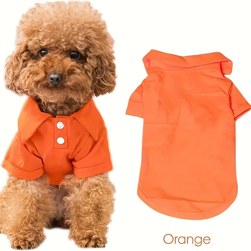 Collared Dog Shirts 6 Pack, Breathable Polo T-Shirts for Small and Medium Dogs and Cats, XS to XL Pet Clothing for Daily Outfits and Photos