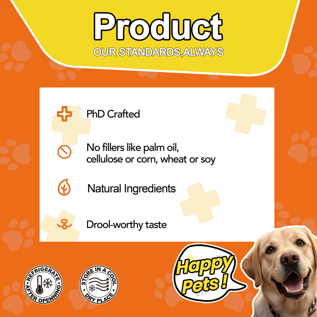 Dog Hip and Joint Supplement Chews, Chicken Flavor with Glucosamine, Chondroitin, Alaskan Salmon Oil and MSM, 90 Count Listing with One or Two Bottle Options