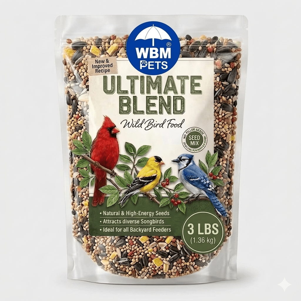 Wild Bird Food 3 lb Variety Blend with Sunflower Seeds, Peanuts and Raisins for Outdoor Tube, Hopper and Platform Feeders Year-Round