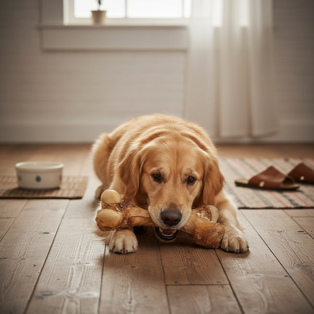 Beef Bone Dog Treats with Hip Bone Options for Medium and Large Dogs, Large Breed Chew Snacks for Supervised Chewing and Reward Time