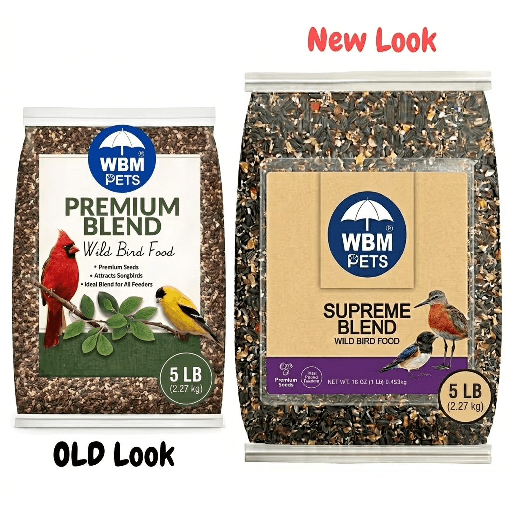 Songbird Seed 5 lb Bag, Wild Bird Food for Outdoor Hanging Feeders, Lawn Feeding Stands and Ground Feeders for Year-Round Backyard Birdwatching