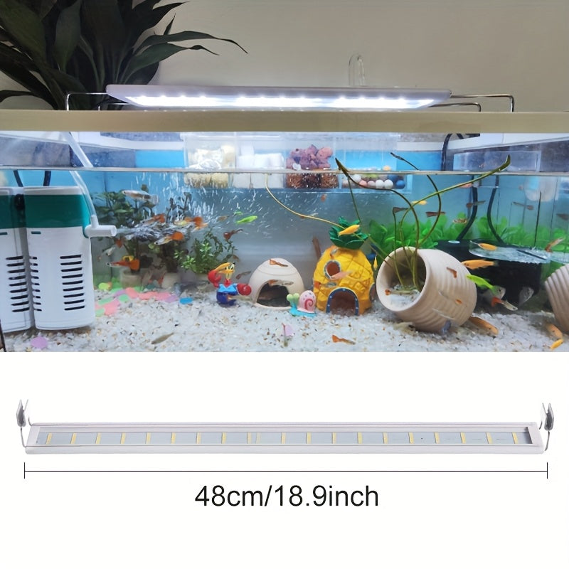 LED Aquarium Light with Extendable Clip Mount, Fish Tank Lamp for Aquatic Plant Displays in Four Fit Options Covering 7.08 to 22.83 Inches