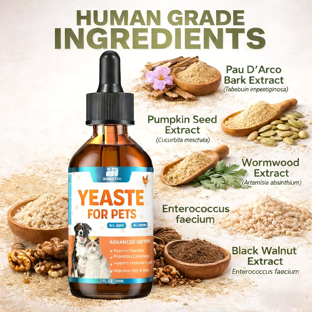 Dog Supplement Drops with Black Walnut and Pumpkin Seed, 2.03oz Listed Size Liquid Pet Supplement for Veterinarian-Guided Canine Care Routines