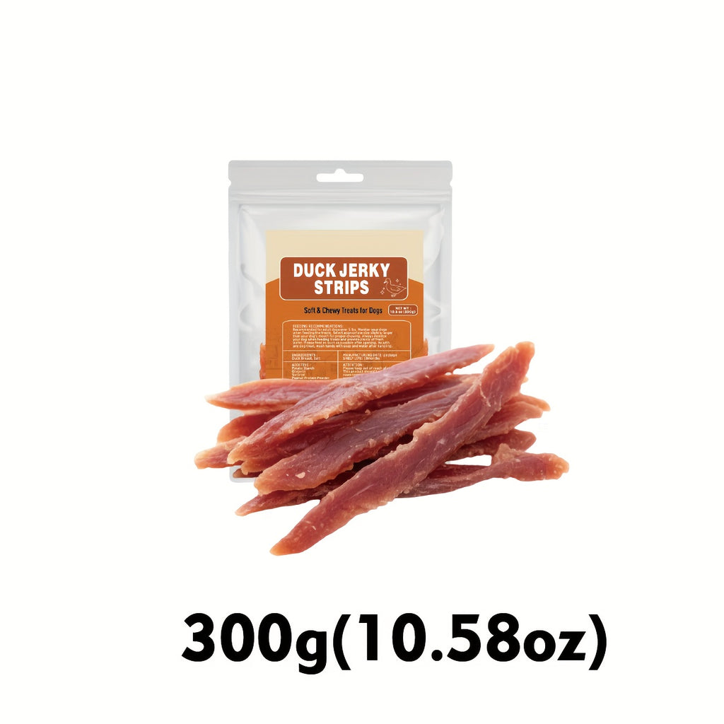 Dehydrated Duck Dog Treats, 300g or 900g Duck Jerky Strips for Small and Large Dogs, Meat Snack Sticks for Training Rewards and Daily Treat Time