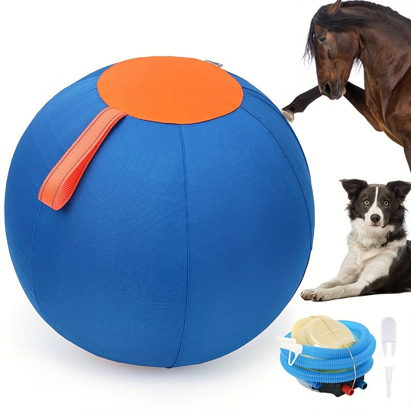 Dog Herding Training Ball for Supervised Outdoor Chase and Push Games, Orange and Blue Play Options Including Upgraded M and XXS Variants