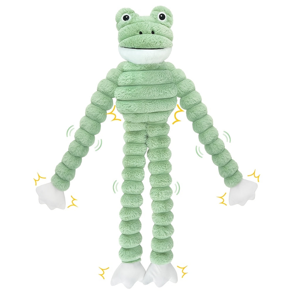 Large Plush Dog Toy 36 Inch with Squeaker and Crinkle Sounds, Tie-Dye Octopus or Frog Options for Supervised Interactive Play and Gentle Tug