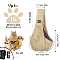 Crossbody Pet Carrier Sling for Dogs and Cats, Lightweight Breathable Foldable Travel Bag with 15 Poop Bags and Dispenser for Everyday Outings
