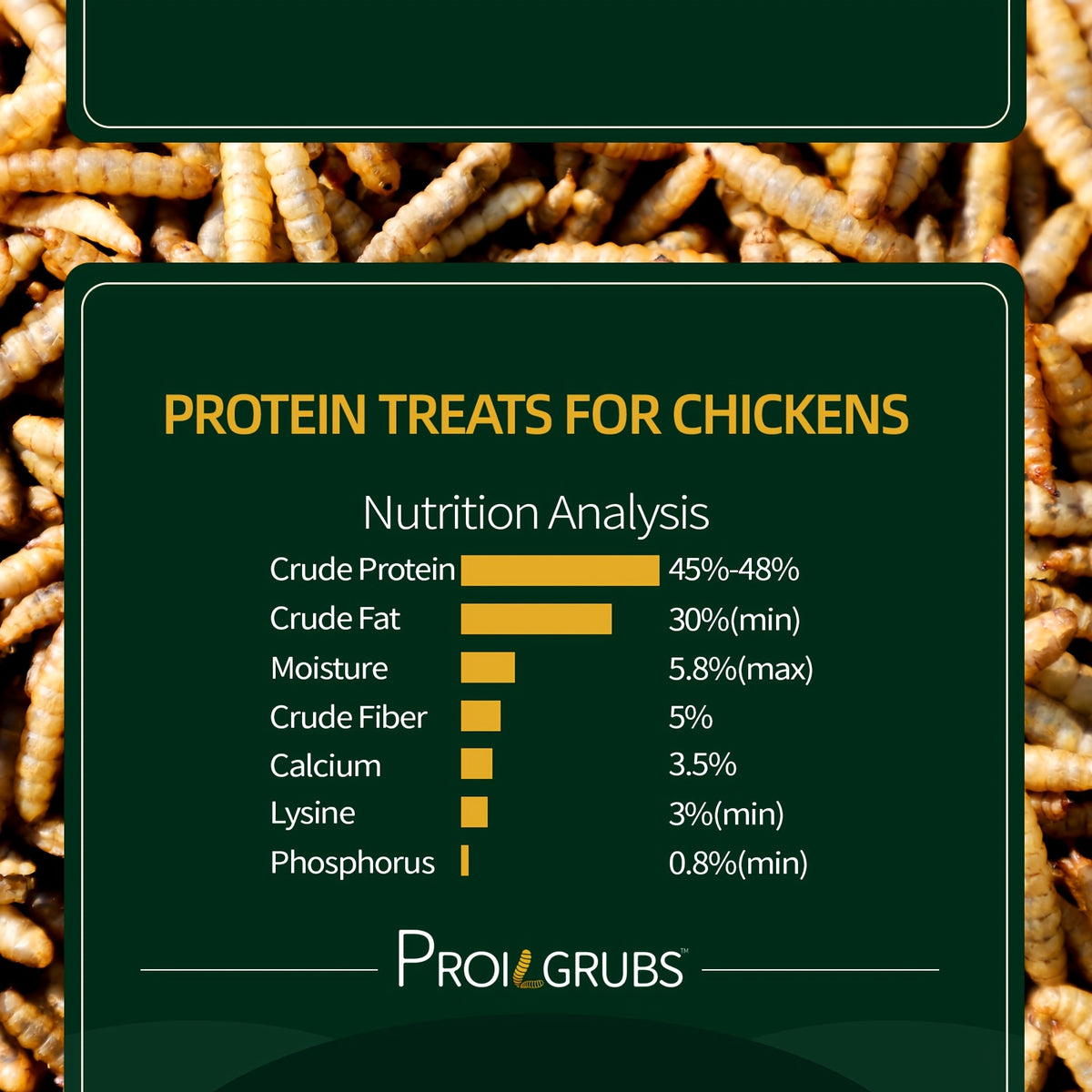 Dried Grubs for Chickens 5 lb, Black Soldier Fly Larvae Treats for Backyard Flocks, Supplemental Insect Snacks for Everyday Feeding and Foraging