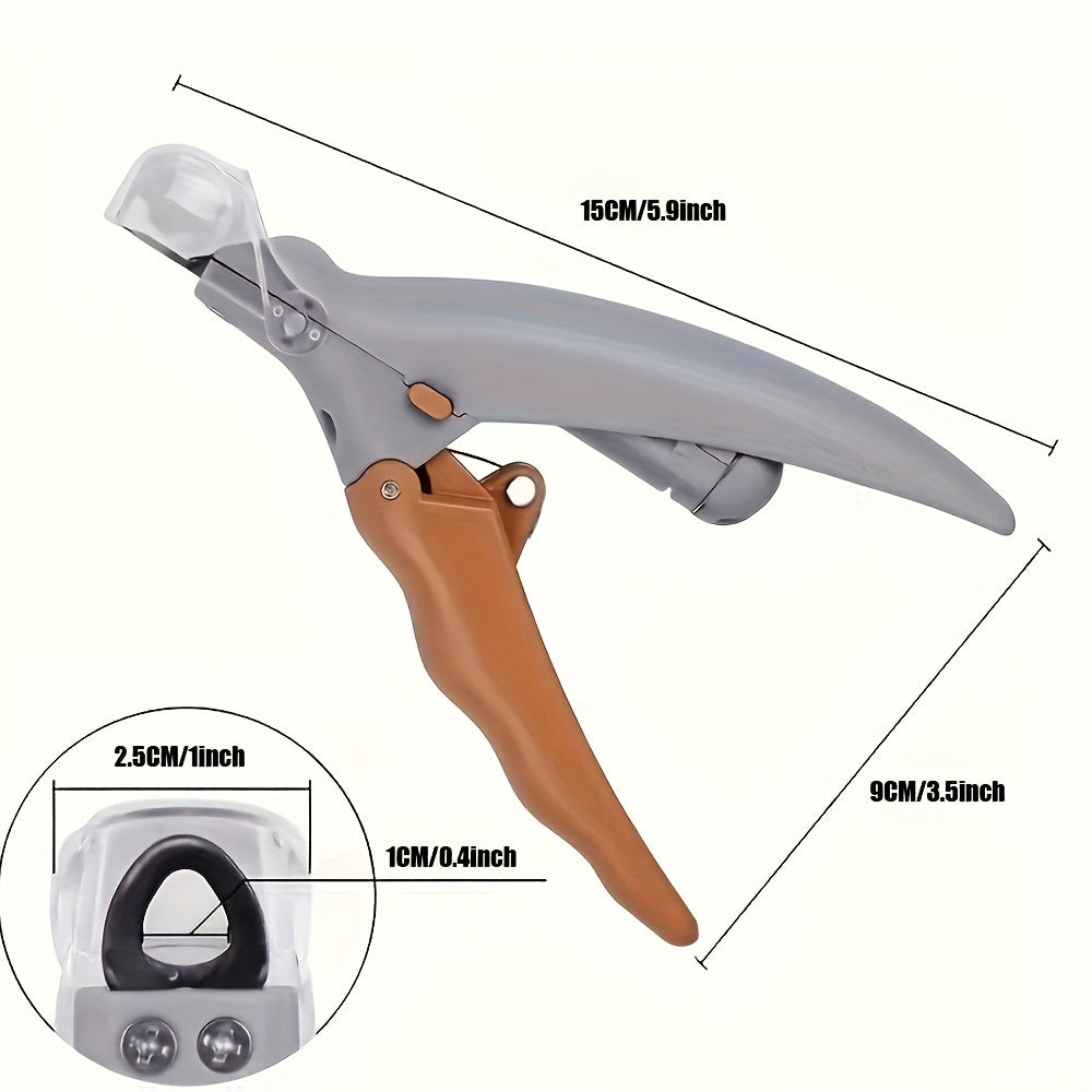 LED Pet Nail Clippers for Dogs and Cats, Orange Grey Ergonomic Non-Slip Handle with Clear Cover for At-Home Claw Trimming and Paw Grooming