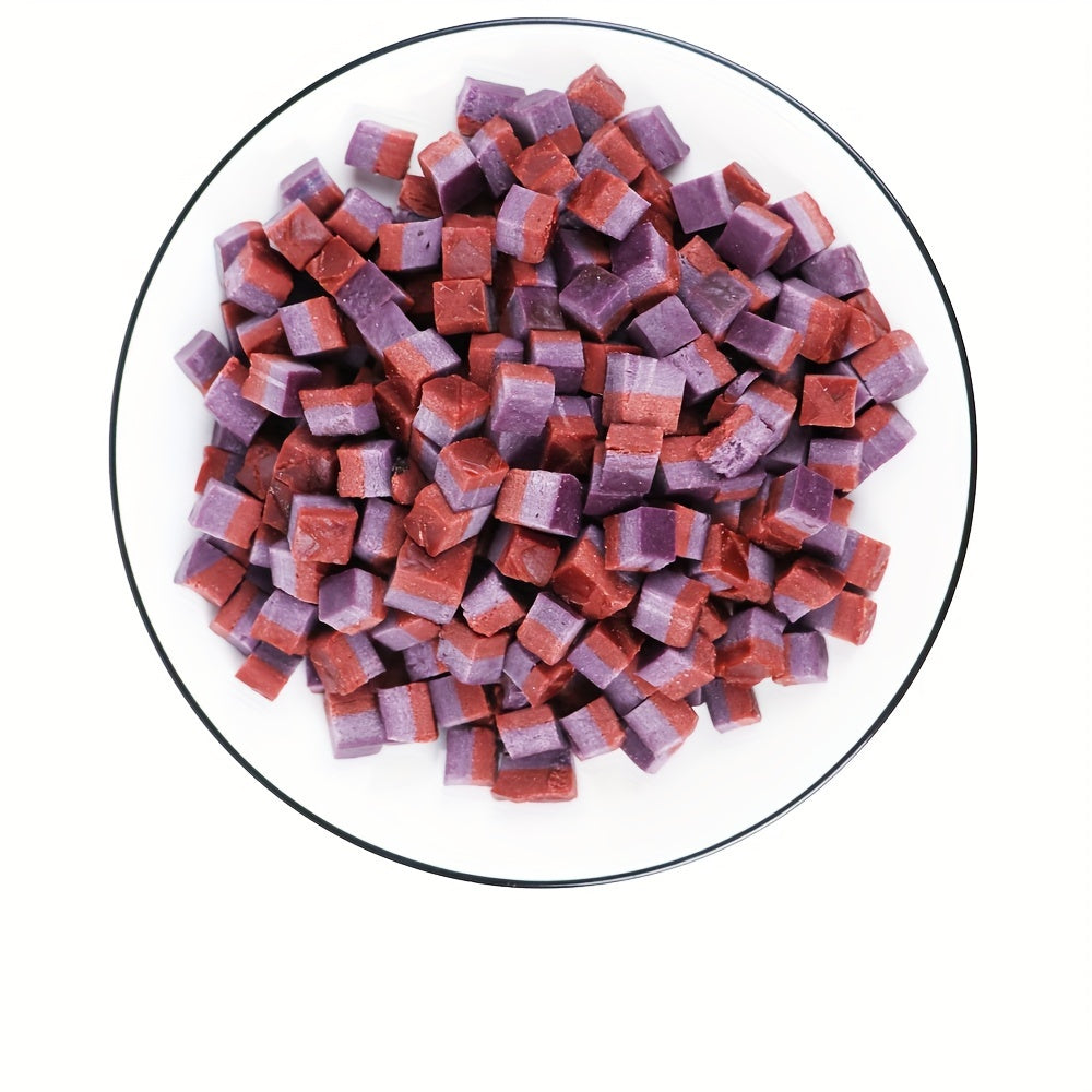 Diced Meat Dog Treats, Soft Chewy Training Reward Bites with Seven Flavor Options for Small, Medium and Large Dogs, 100g to 800g Packs