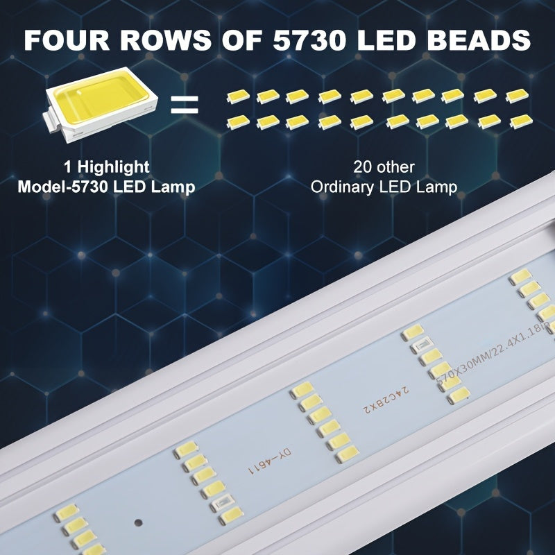 LED Aquarium Light with Extendable Clip Mount, Fish Tank Lamp for Aquatic Plant Displays in Four Fit Options Covering 7.08 to 22.83 Inches
