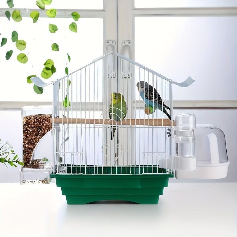 Clear Acrylic Automatic Bird Feeder, Battery-Free Seed Dispenser with Spill-Reducing Design for Outdoor Feeding and Easy Daily Cleaning