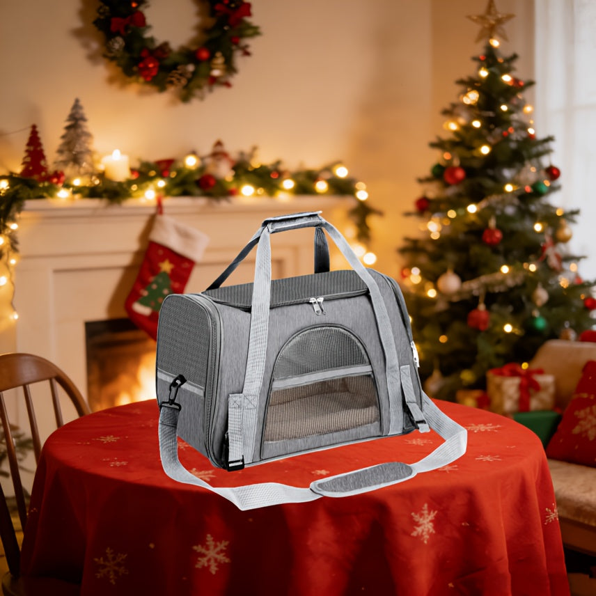 Foldable Cat Carrier Backpack with Zipper Closure, Ventilated Pet Travel Bag for Cats and Dogs, Seven Colors for Vet Visits and Everyday Trips