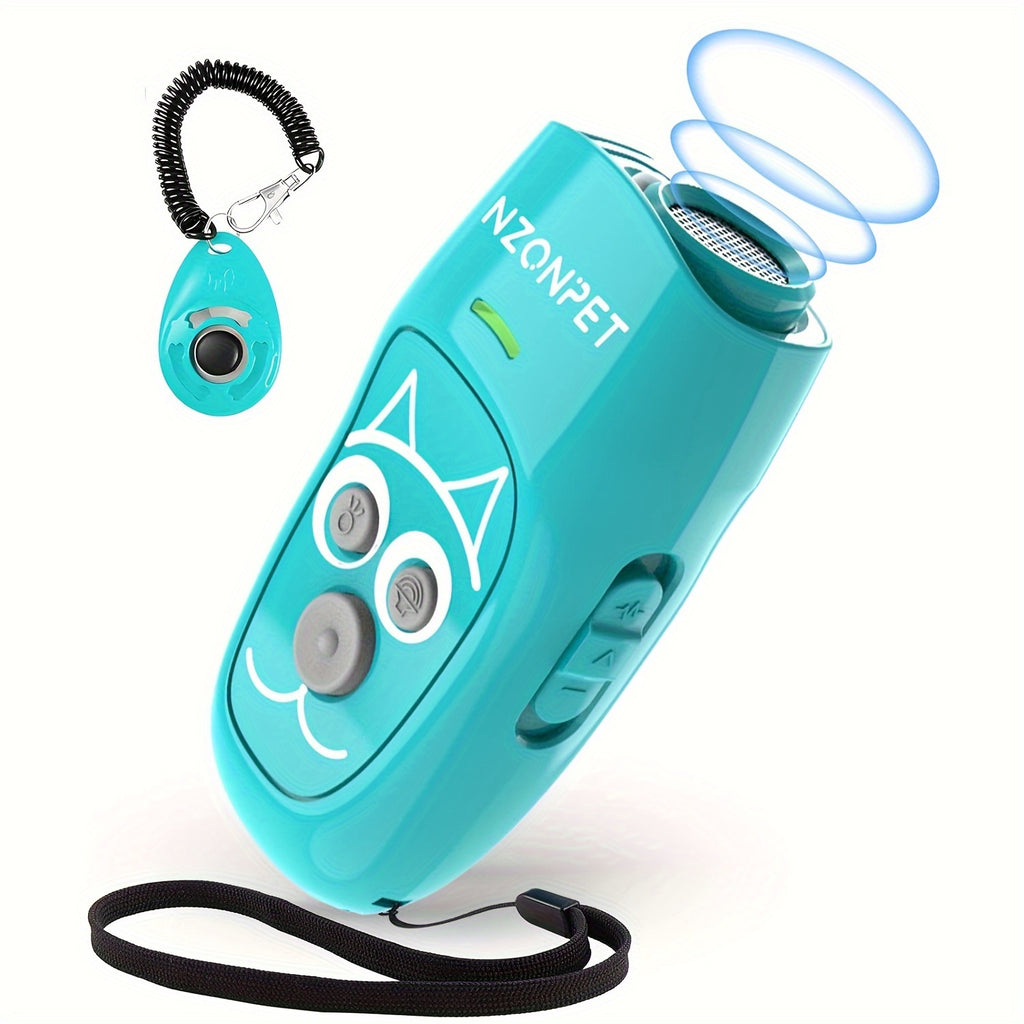 Ultrasonic Anti Barking Device with 3 Sound Wave Modes and Beep Cue, Rechargeable Dog Training Tool with LED Light, Wrist Strap and Listed 16.4ft Range