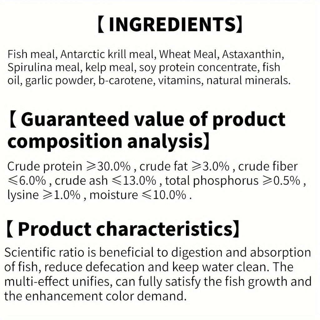 Goldfish Food Pellets 950g / 33.51 oz, Colored Granular Aquarium Fish Feed for Home Fish Tanks and Fish Keeper Feeding Routines